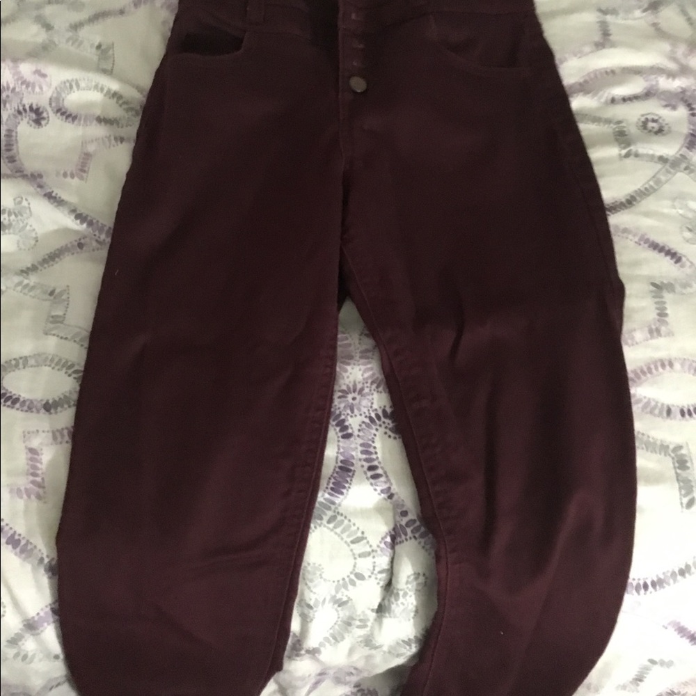 Burgundy Jeans